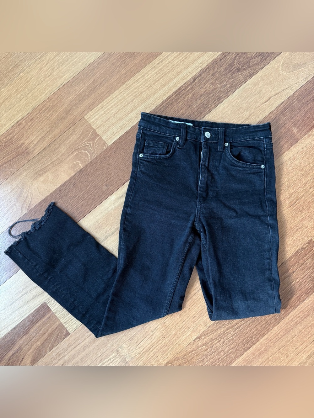 Zara High Rise Black Jeans